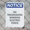 Signmission No Trespassing Warning Electric Fence OSHA Notice Sign, Plastic, 7in W x 10in L, 2PK OS-2PACK-NS-P-710-V-14997 - alternate 6